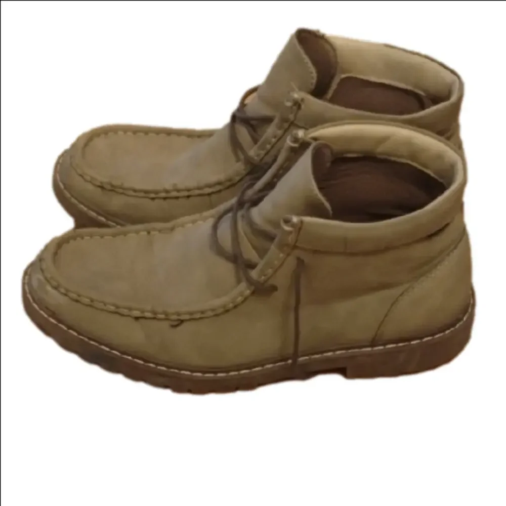 Sonoma Men's Tan Ankle Boots. Size 9 1/2 .Perfect For Work!